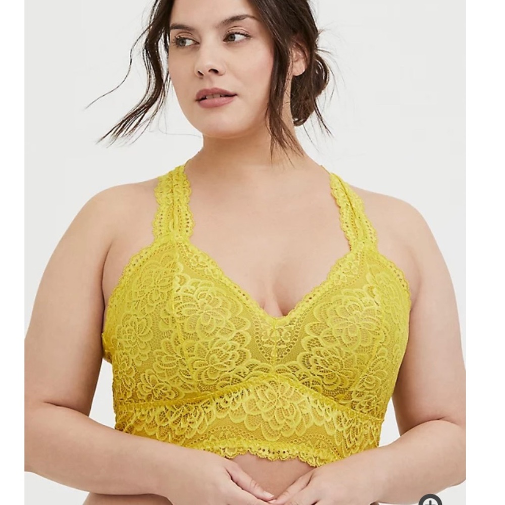 Torrid yellow racerback bralette